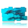 cuadro con estampado de delfines - version: 11 pannelli 184x104cm