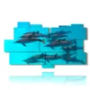 painting with dolphin print - version: 11 pannelli 198x112cm