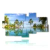photo cuba sea with palm trees - version: 8 pannelli 184x100cm