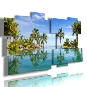 beach photo of Cuba with palm trees