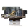quadri di animali africani con il leopardo - version: 12 pannelli 206x119cm