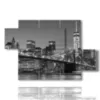 tableaux new york noir et blanc avec lumieres - version: 5 pannelli 128x85cm