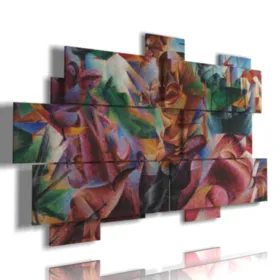 quadro con intrecci di mille colori stampe design moderne foto 3d Duudaart