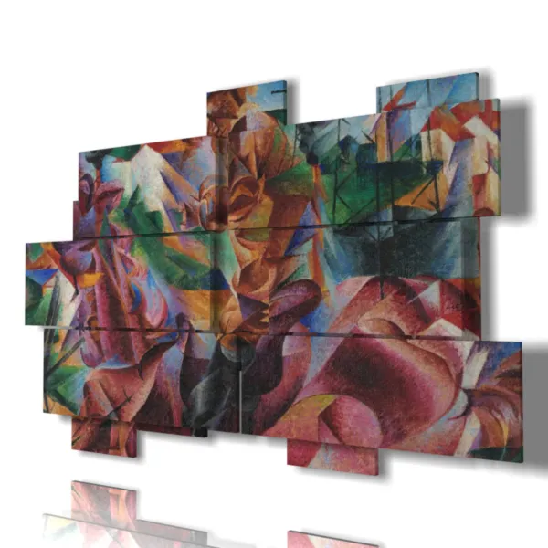 quadro con intrecci di mille colori stampe design moderne foto 3d Duudaart