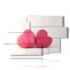 tableaux abstraits avec de petits coeurs - version: 9 pannelli 171x108cm