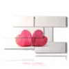 tableaux abstraits avec de petits coeurs - version: 8 pannelli 173x100cm