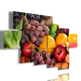 tableaux avec des fruits et des légumes ensemble