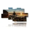 photo meditation at sunset - version: 8 pannelli 184x97cm
