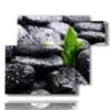 paintings zen with black stones - version: 6 pannelli 122x96cm