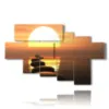 foto tramonto nel mare - version: 7 pannelli 173x106cm