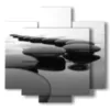 image of black stones - version: 5 pannelli 89x85cm