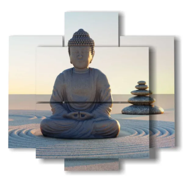 statua di Buddha per il benessere stampe design moderne foto  3d Duudaart