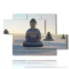 buddha statue for the well being of - version: 5 pannelli 128x85cm