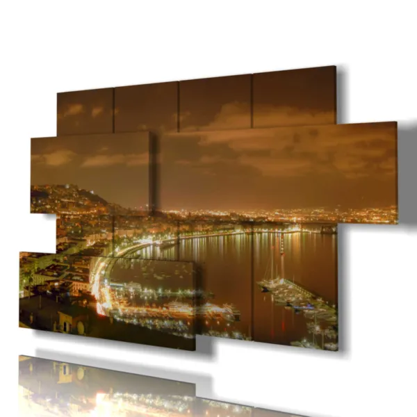 Images of Naples in the evening