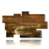 painting with photos of naples in the evening - version: 9 pannelli 182x107cm