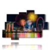photos de mer nuit de singapour avec des feux d - version: 10 pannelli 173x114cm