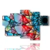 quadro colorato vetrate stampe design moderne foto  3d Duudaart