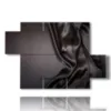 ondas de saten negro a cuadros - version: 5 pannelli 128x85cm