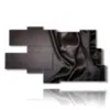 paintings black satin waves - version: 9 pannelli 180x103cm