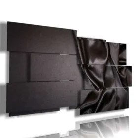 Cuadros con ondas de raso negras