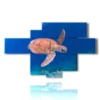 abstract paintings fish with sea turtle - version: 7 pannelli 171x104cm