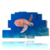 abstract paintings fish with sea turtle - version: 9 pannelli 173x103cm