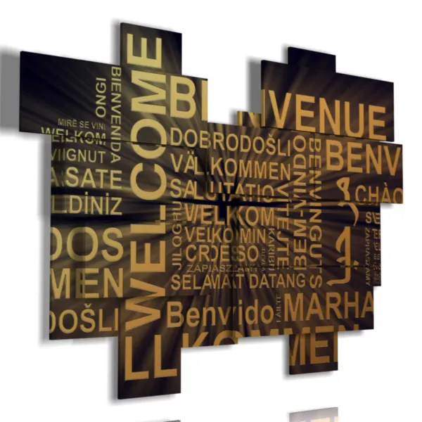 quadro con scritte dorate su fondo nero stampe design moderne  3d Duudaart