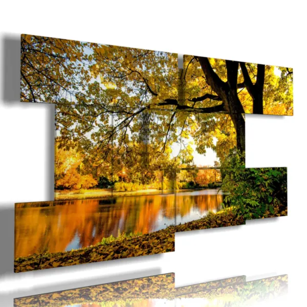 Imprime photo d''automne au lac.