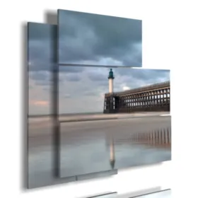 quadro con faro specchiato nell stampe design moderne foto  3d Duudaart