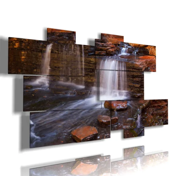 foto con piccola cascata nella gola stampe design moderne  3d Duudaart