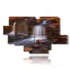 photo with small waterfall in the gorge - version: 12 pannelli 206x119cm