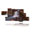 photo with small waterfall in the gorge - version: 9 pannelli 212x104cm