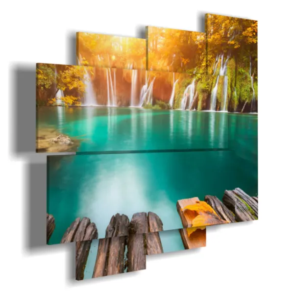 cascate con foto in autunno stampe design moderne  3d Duudaart