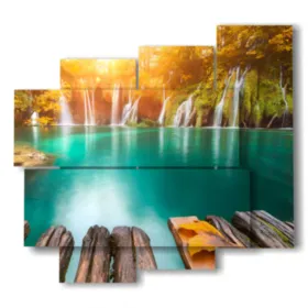 cascate con foto in autunno stampe design moderne  3d Duudaart