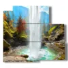 tableau de cascade dans la foret - version: 5 pannelli 102x93cm