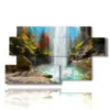 imagen de cascada en el bosque - version: 7 pannelli 157x90cm