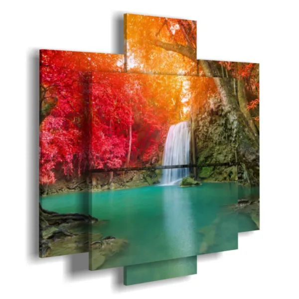 immagine di cascata nella foresta profonda al parco nazionale  3d Duudaart