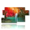 immagine di cascata nella foresta profonda al parco nazionale - version: 7 pannelli 157x90cm