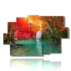 bild eines wasserfalls im tiefen wald im nationalpark - version: 9 pannelli 171x108cm