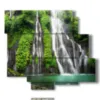 imagen de la cascada de la selva en la selva tropical - version: 6 pannelli 113x99cm
