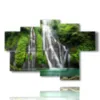 imagen de la cascada de la selva en la selva tropical - version: 6 pannelli 136x91cm