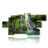 image of jungle waterfall in tropical rainforest - version: 10 pannelli 212x111cm