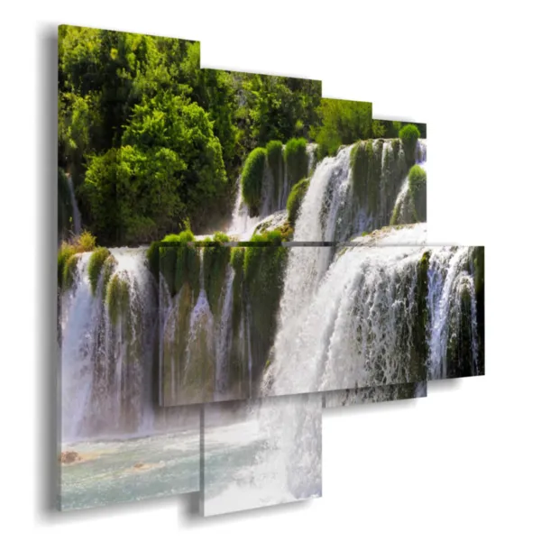 quadro cascate stampe design moderne foto  3d Duudaart