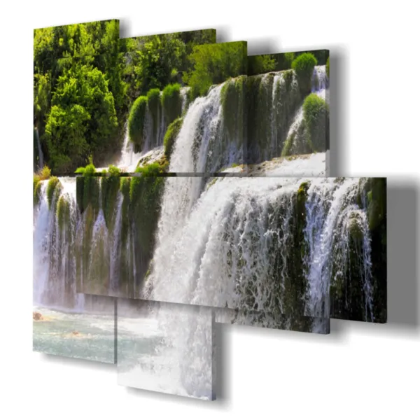 quadro cascate stampe design moderne foto  3d Duudaart