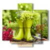 modern paintings flowers and gardening equipment - version: 5 pannelli 89x85cm