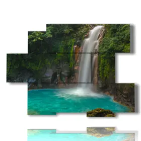 quadro con cascata Rio Celeste stampe design moderne foto  3d Duudaart