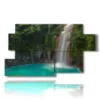 quadro con cascata rio celeste - version: 7 pannelli 157x90cm