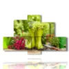 modern paintings flowers and gardening equipment - version: 6 pannelli 135x85cm