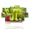 moderne bilder blumen und gartengeraete - version: 9 pannelli 164x114cm