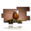 tableau biere petillante - version: 10 pannelli 186x115cm